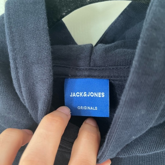Jack & Jones Navy Blue Hoodie - Picture 3 of 9